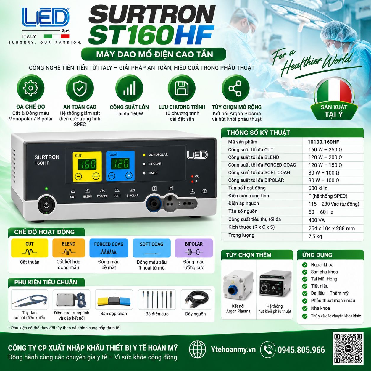 Dao mổ điện cao tần Surtron 160HF